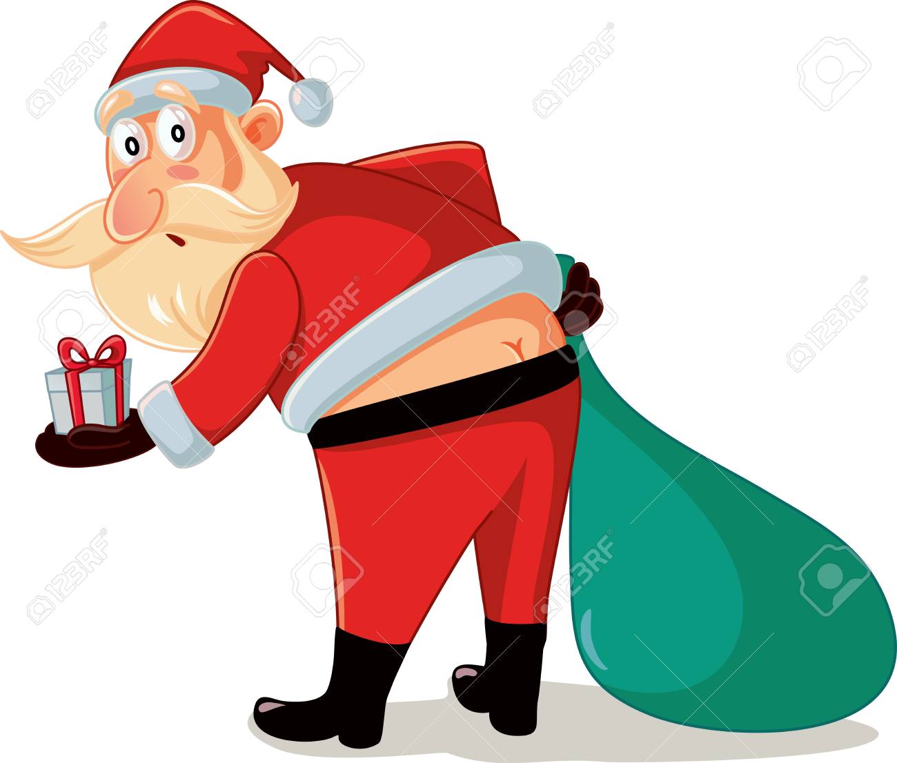 Christmas Present Funny Cartoon 2022 Funny Santa In Embarrassing Moment With Christmas Gifts Cartoon Royalty  Free Cliparts, Vectors, And Stock Illustration. Image 89417527.