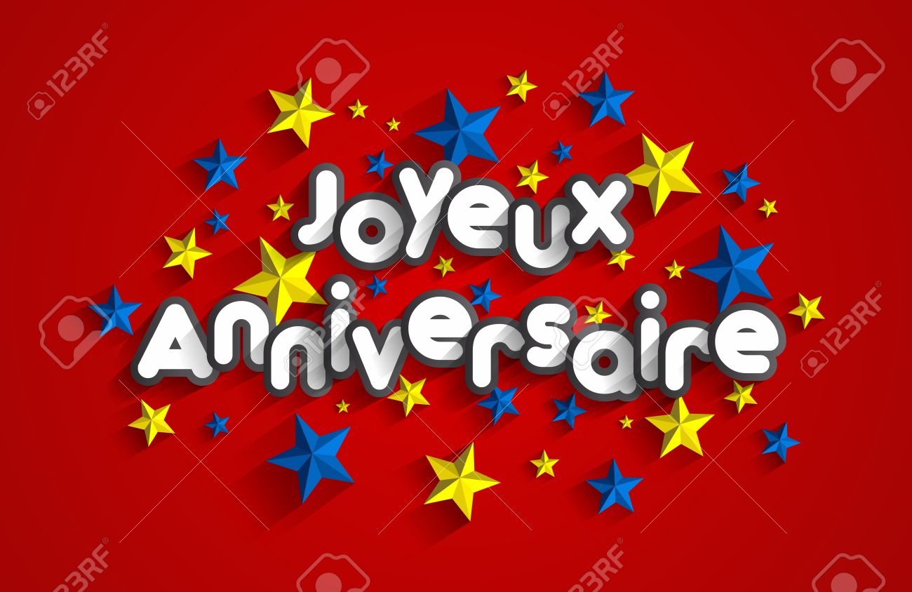 Carte De Voeux De Joyeux Anniversaire Sur Les Etoiles De Fond Illustration Vectorielle Clip Art Libres De Droits Vecteurs Et Illustration Image