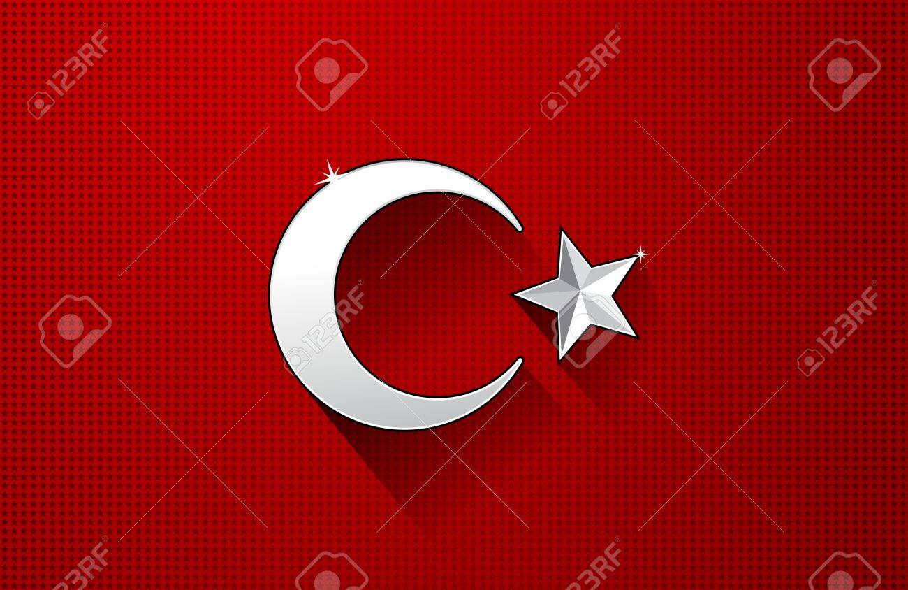 トルコ トルコ国旗背景ベクトル イラストの創造的な抽象的な旗のイラスト素材 ベクタ Image