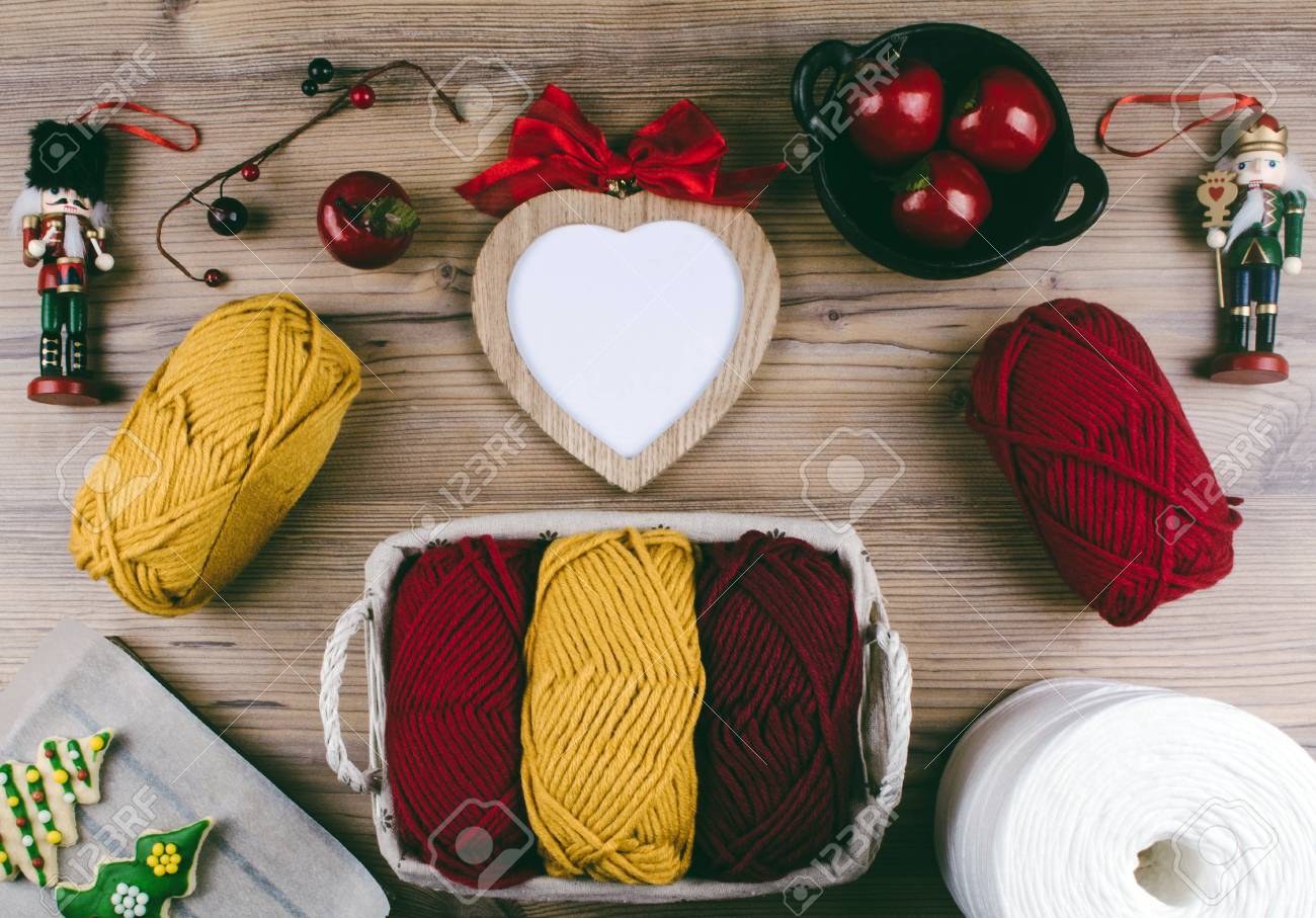 Download Preparing For Christmas Christmas Crafts Knitting Patterns On Stock Photo Picture And Royalty Free Image Image 88501733 PSD Mockup Templates