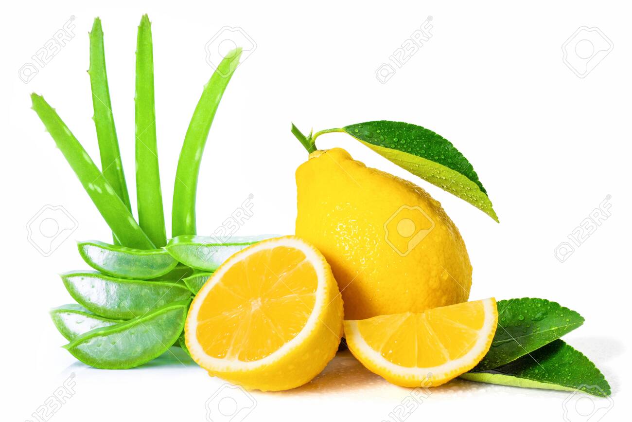 Aloe Vera Gel And Lemon Juice For Natural Skin Natural Recipe Of Aloe Vera  And Lemon For Use In Spa Products Stock Photo Alamy | betaalbareverhuizer.nl