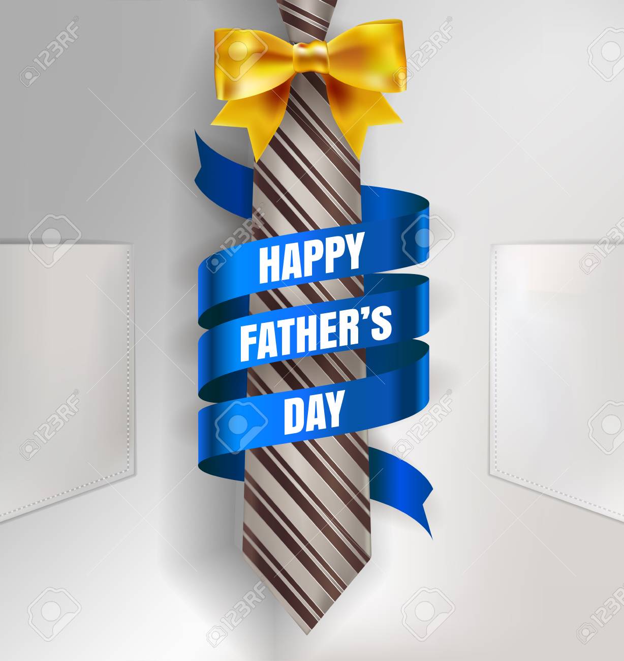 happy father s day background template with man brown tie and