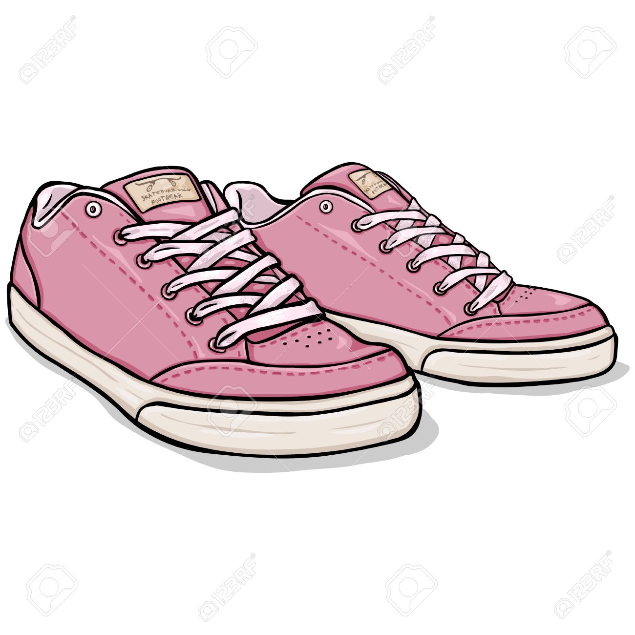 Vector Cartoon Rosa Skaters Schuhe Auf Weißem Hintergrund Schuhe Cartoon Lizenzfreie Bilder Und Fotos Kaufen 123RF