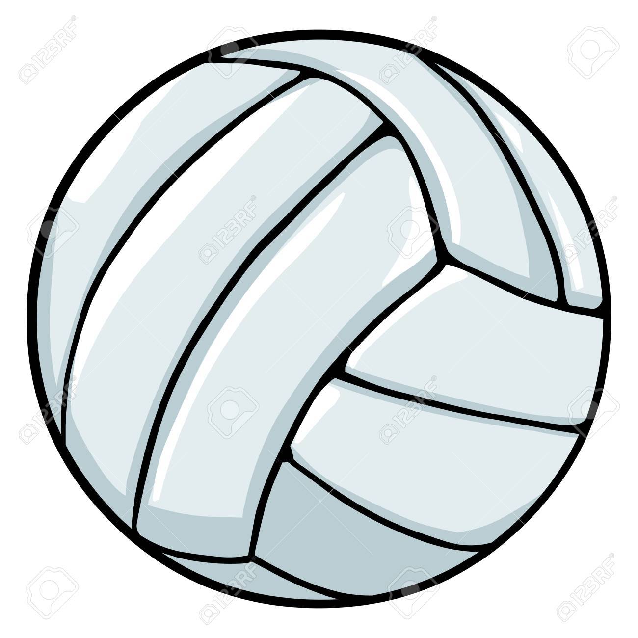 vector single cartoon volleyball
