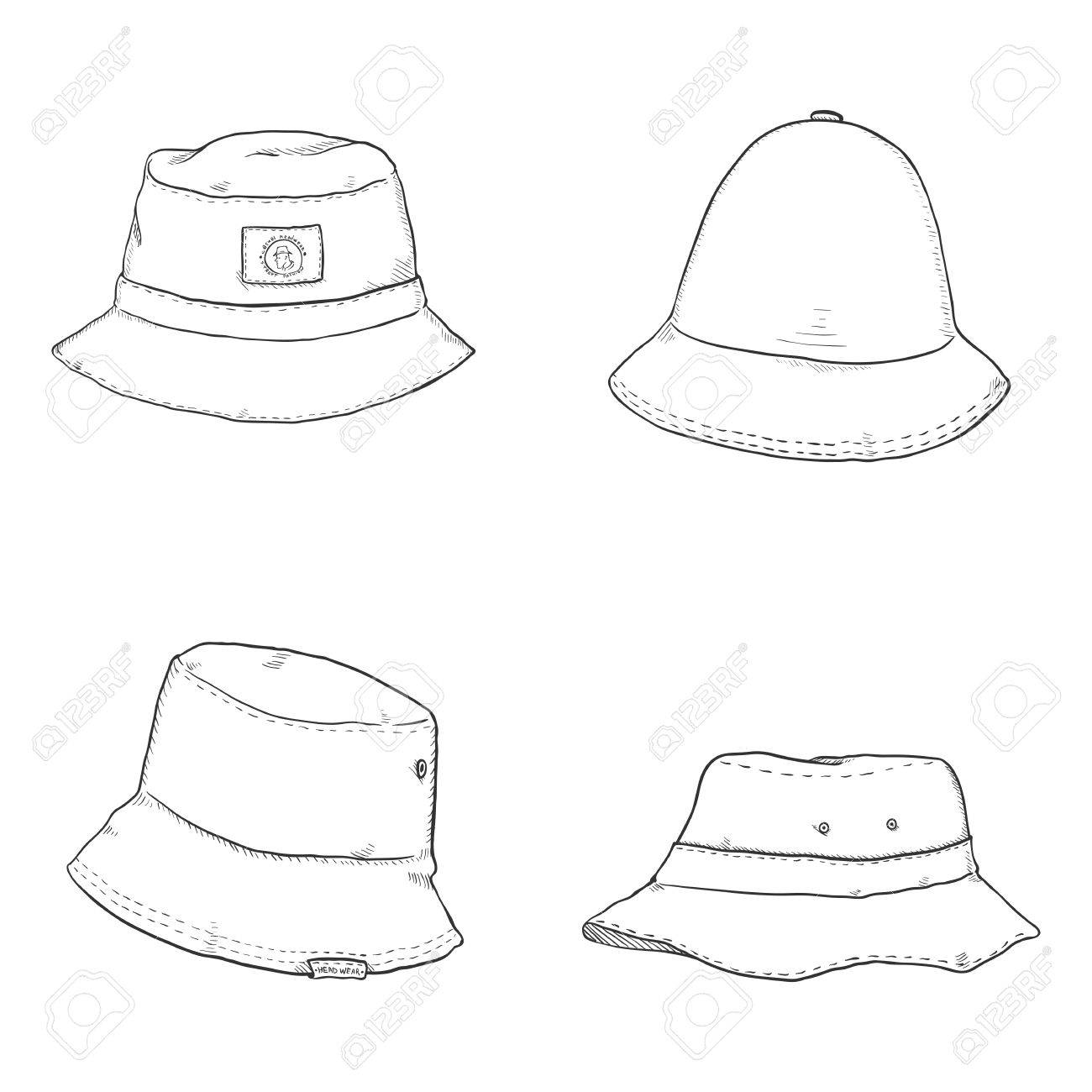 how to draw a bucket hat