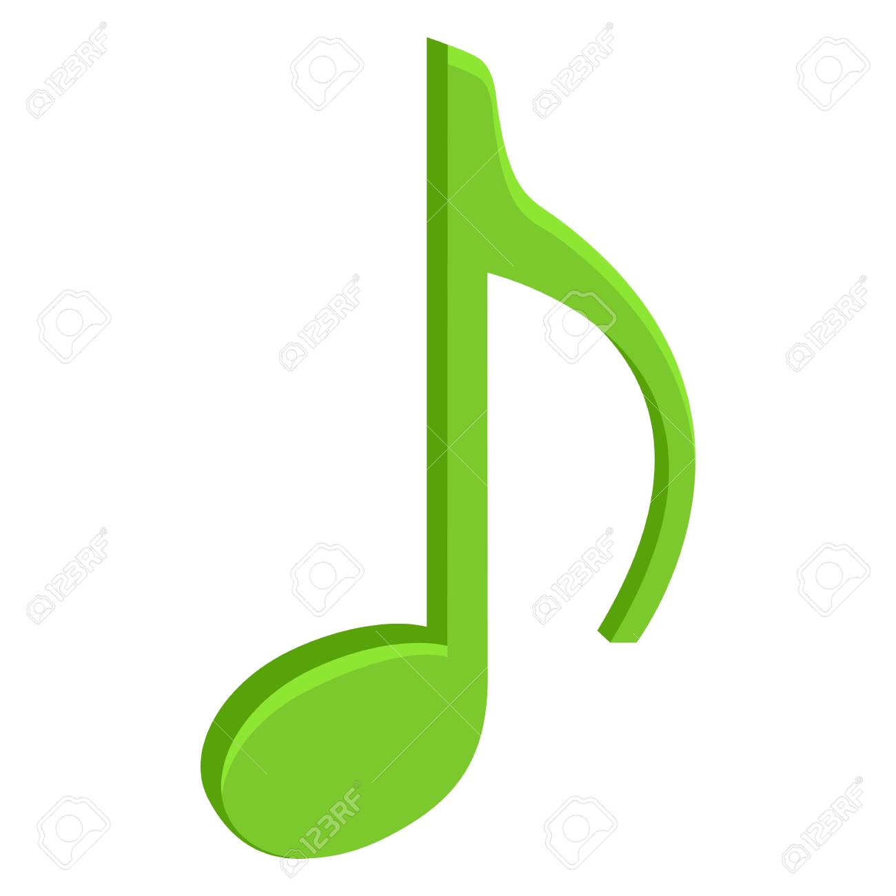 Vector Icono Plano De Color - Símbolo De Nota Musical Verde Ilustraciones  svg, vectoriales, clip art vectorizado libre de derechos. Image 104606588, image size:1300x1300