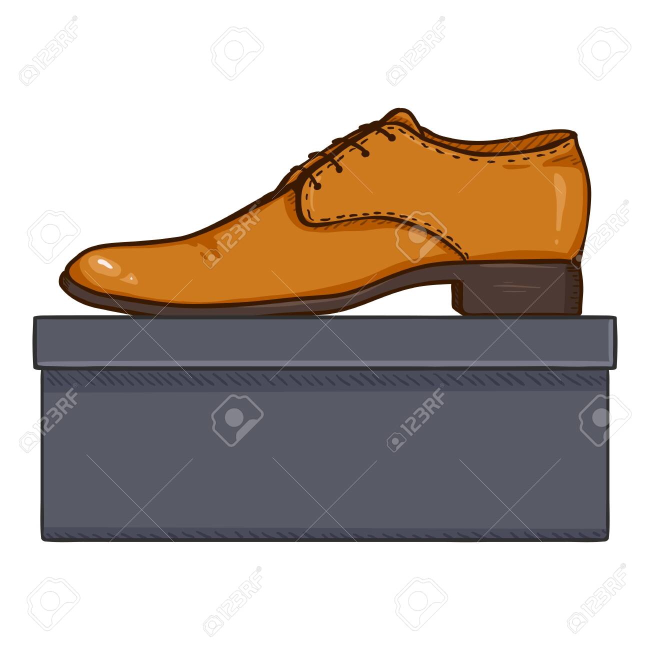 leather shoes vector
