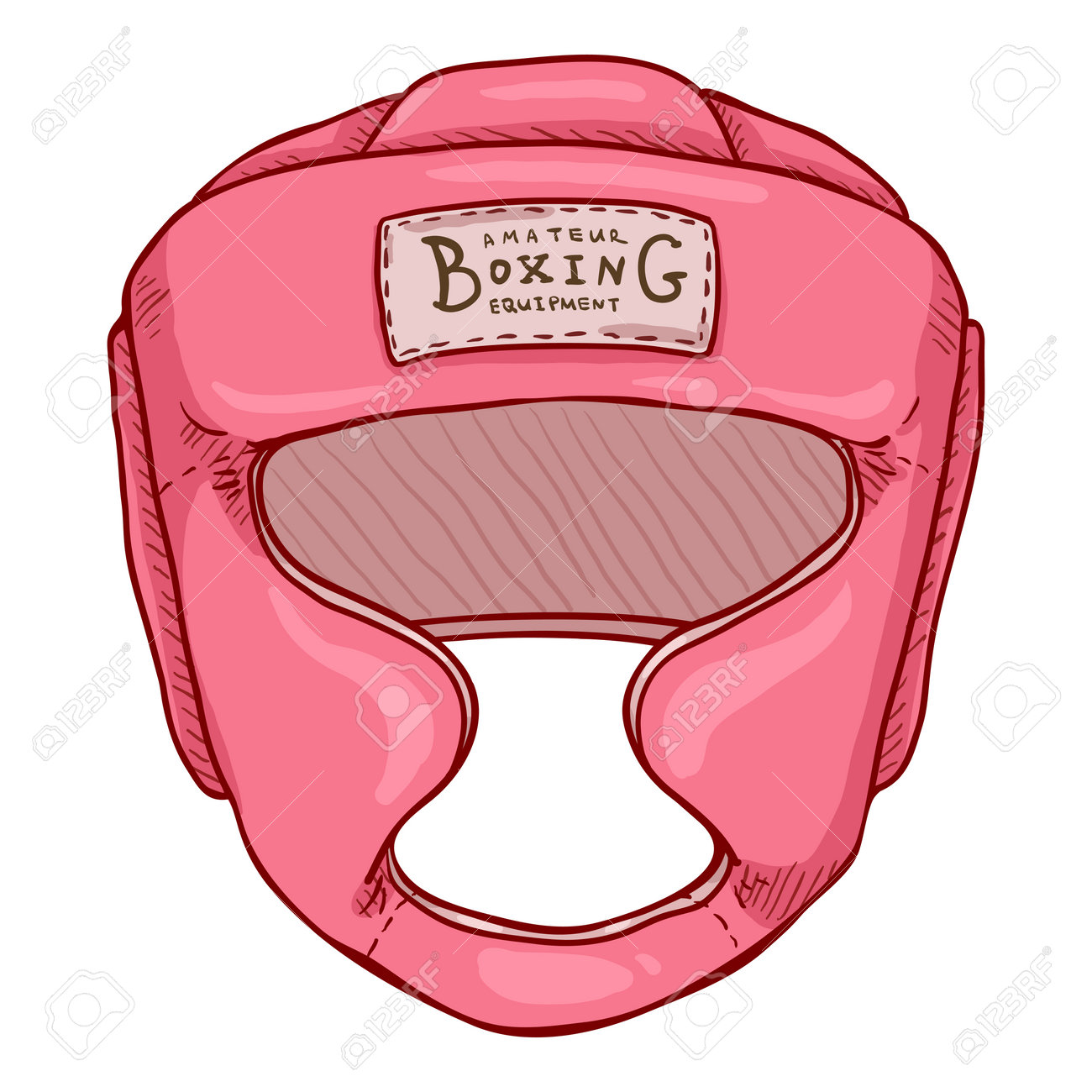 Vector Cartoon Pink Boxing Training Helmet. Women Martial Arts Equipment - 168798669 Vector Cartoon Pink Boxing Training Helmet. Women Martial Arts Equipment - 168798669