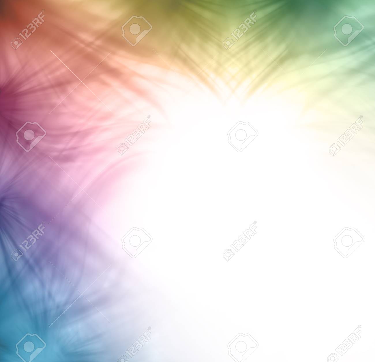 picture Pastel Rainbow Boarder wispy feathered rainbow colored edging border design pastel
