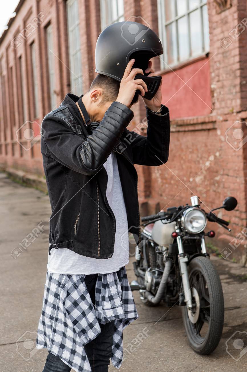 Jean style biker deals homme