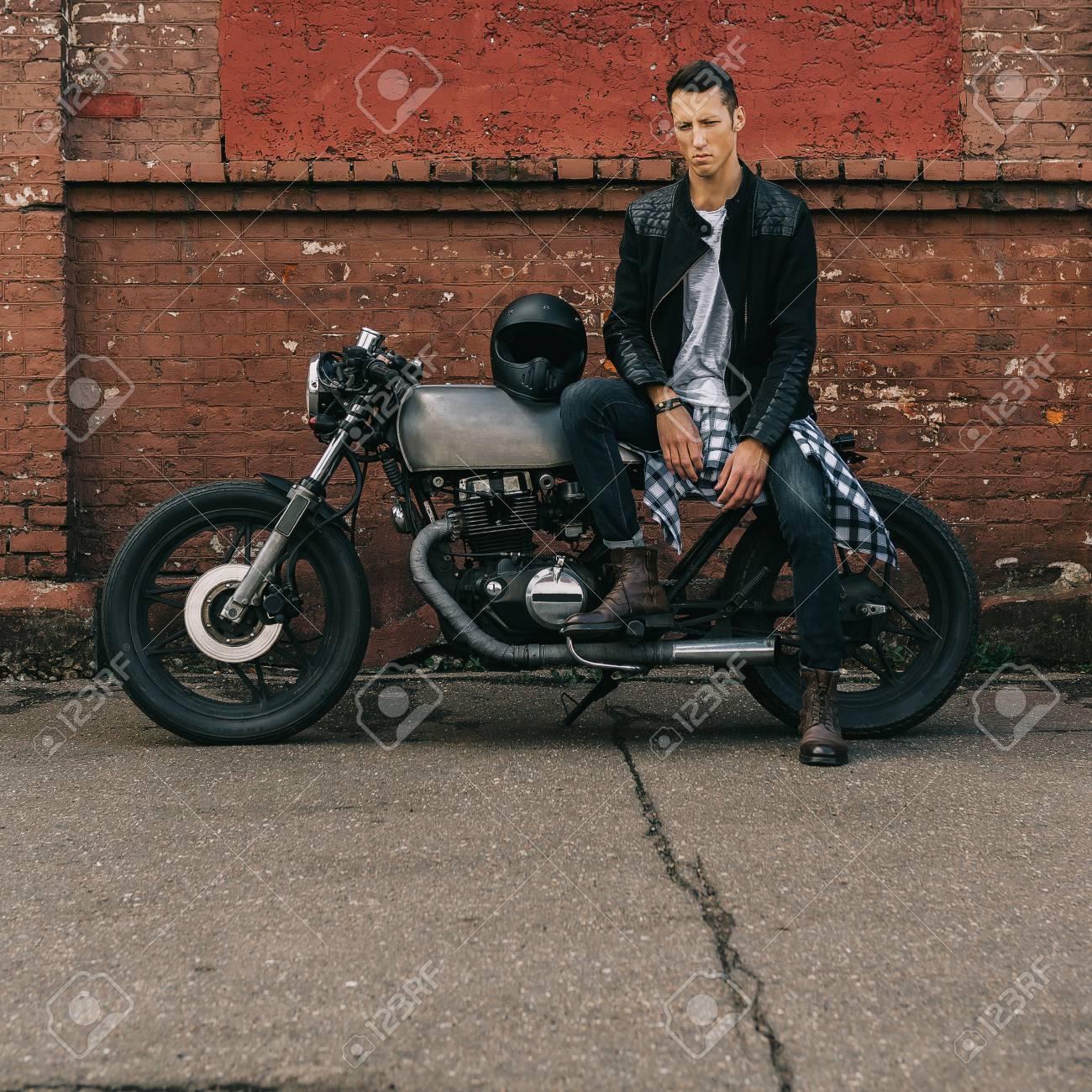 cafe motorcycle boots