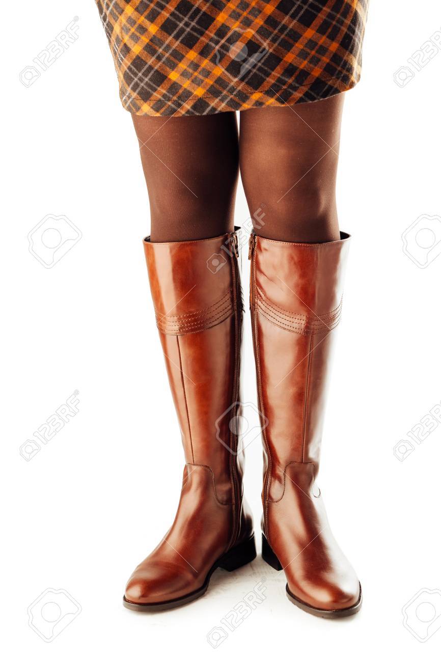 botas altas marrones mujer