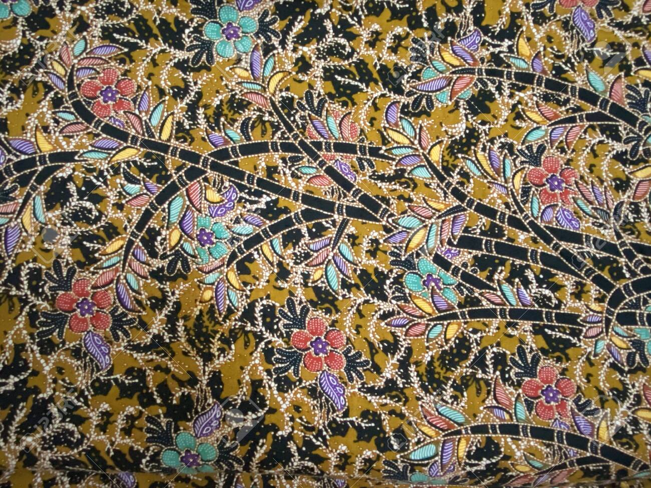 Traditional Batik Original From Terengganu. Stock Photo, Picture