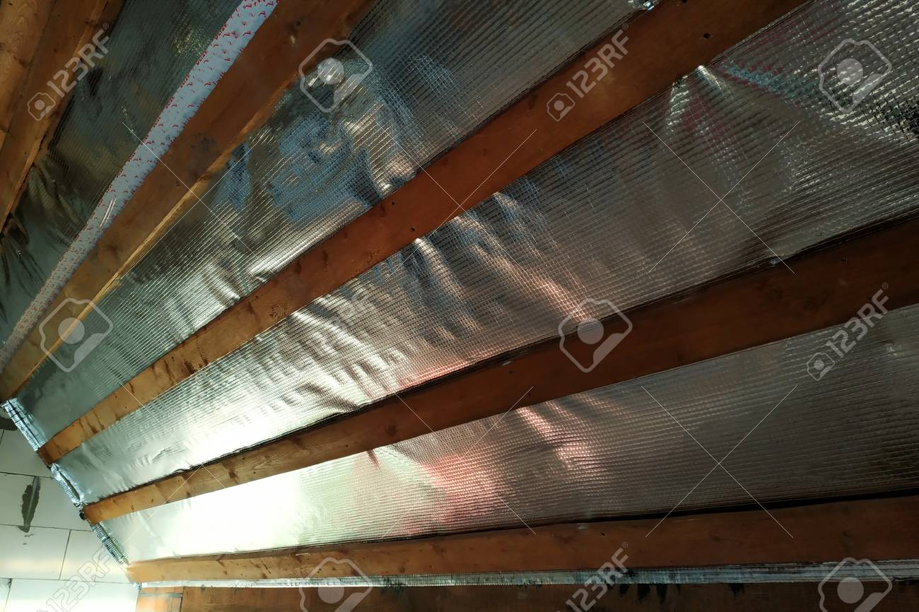 Insulation Of The Roof Of The House On The Inside With The Use