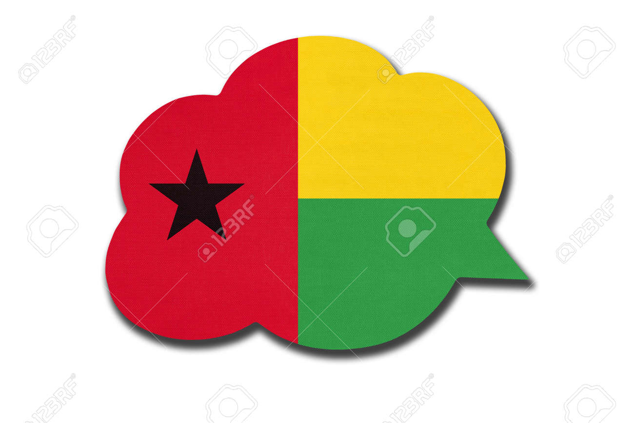 3d speech bubble with Guinea-Bissau national flag isolated on white - 169499019 3d speech bubble with Guinea-Bissau national flag isolated on white - 169499019