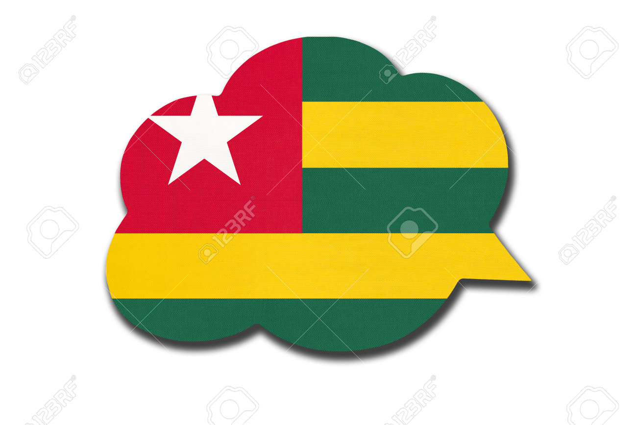 3d speech bubble with Togolese Republic national flag isolated on white - 169499160 3d speech bubble with Togolese Republic national flag isolated on white - 169499160