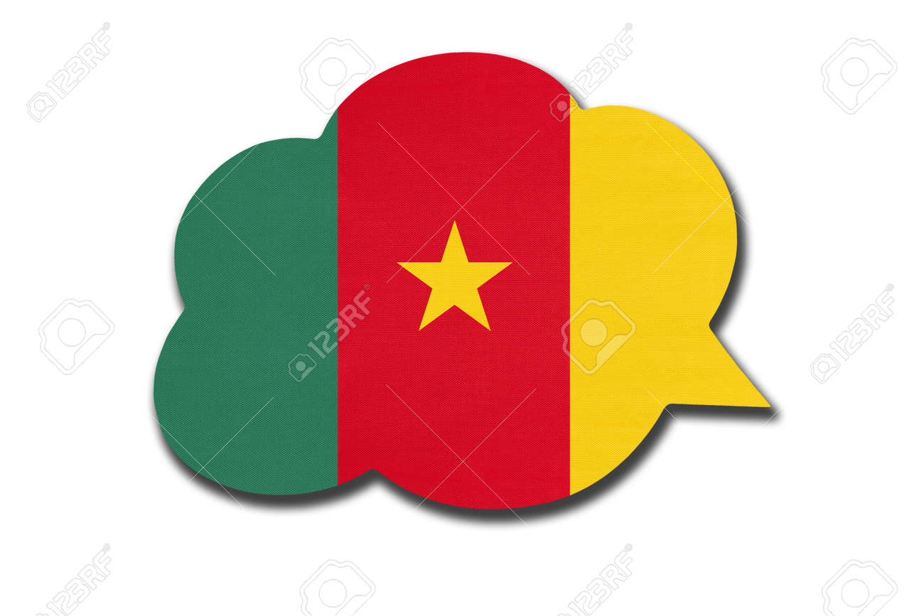 3d speech bubble with Cameroonian national flag isolated on white - 169499161 3d speech bubble with Cameroonian national flag isolated on white - 169499161