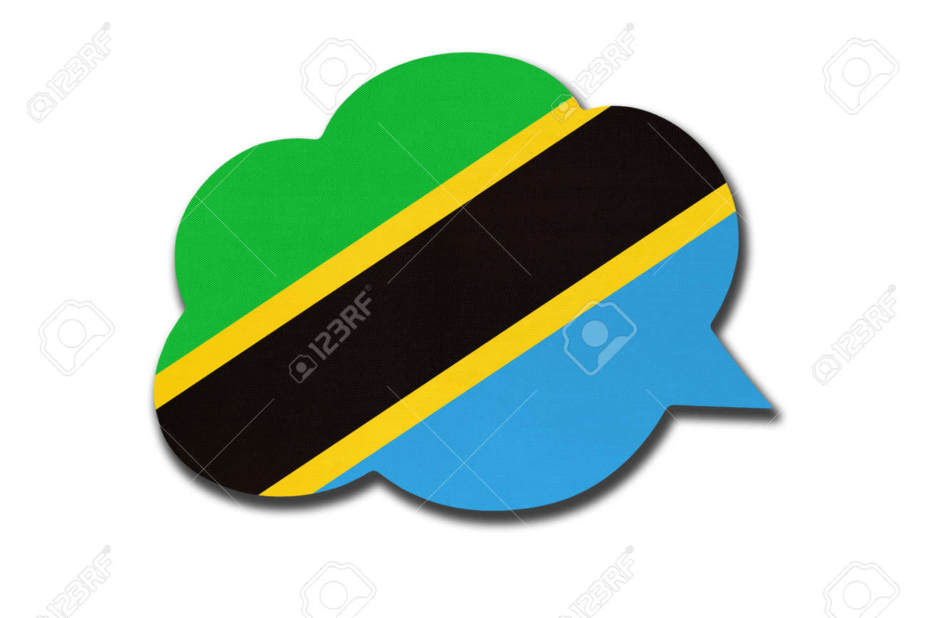 3d speech bubble with Tanzanian national flag isolated on white - 169499263 3d speech bubble with Tanzanian national flag isolated on white - 169499263