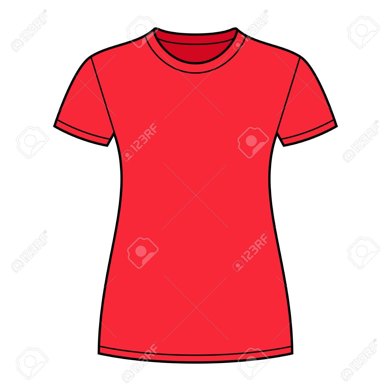 Rojo T Shirt De Diseno De Plantilla Ilustraciones Vectoriales Clip Art Vectorizado Libre De Derechos Image