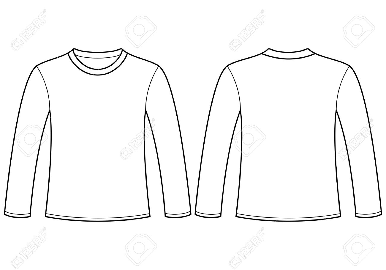 long sleeve vector template