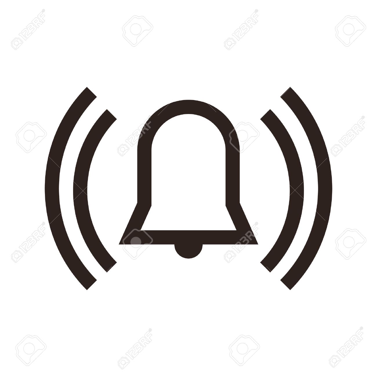 alarm icon isolated on white background royalty free cliparts