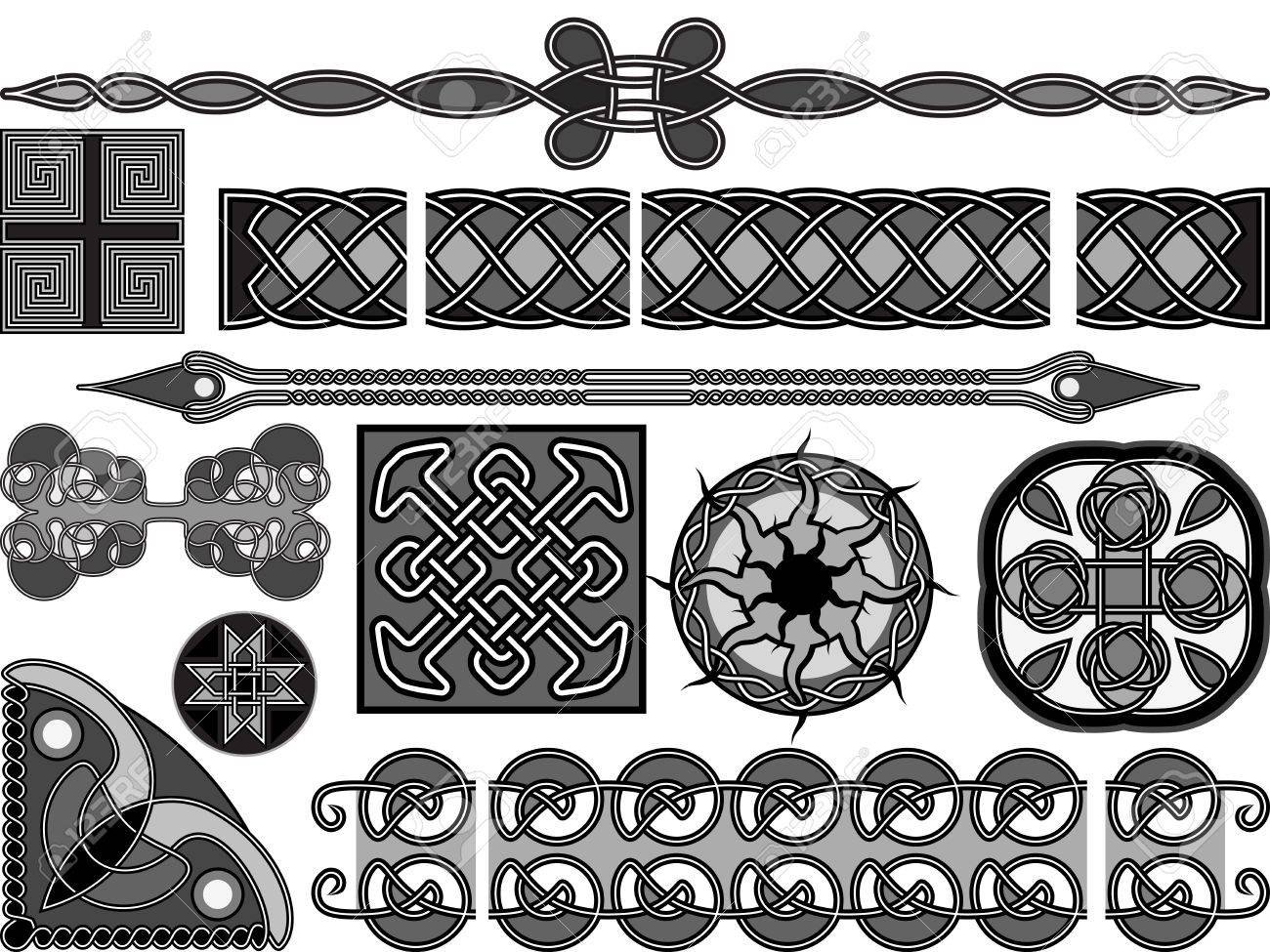 中世ケルトのスタイルでデザインの要素 のイラスト素材 ベクタ Image