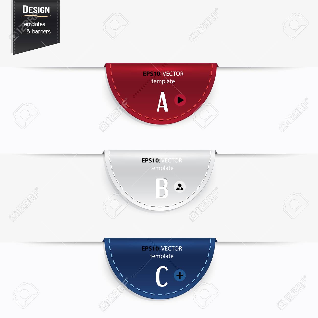 set of colorful banners bookmarks labels website layouts label layouts