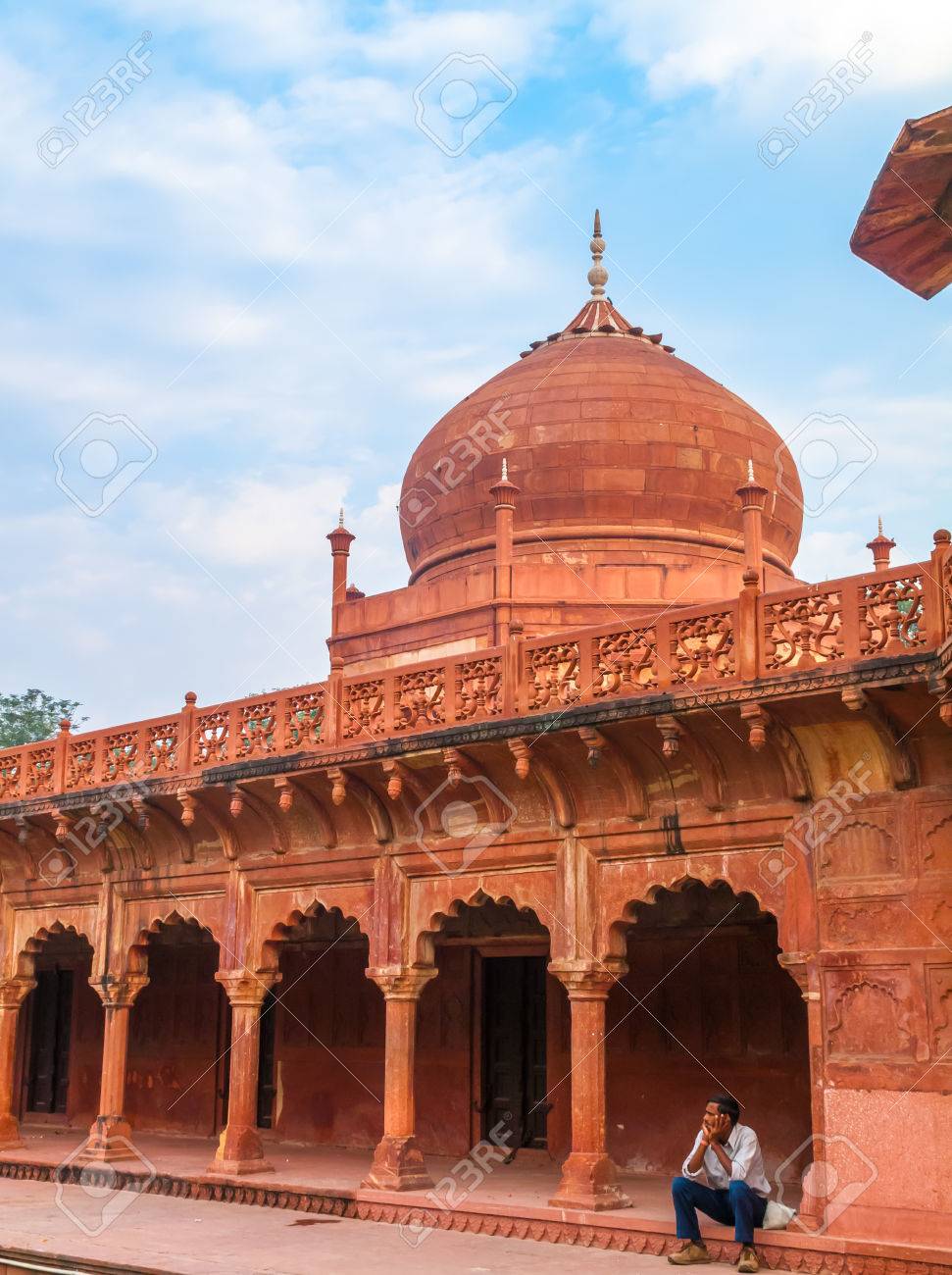 agra fort agra india oct 14 2009 mughal architecture near