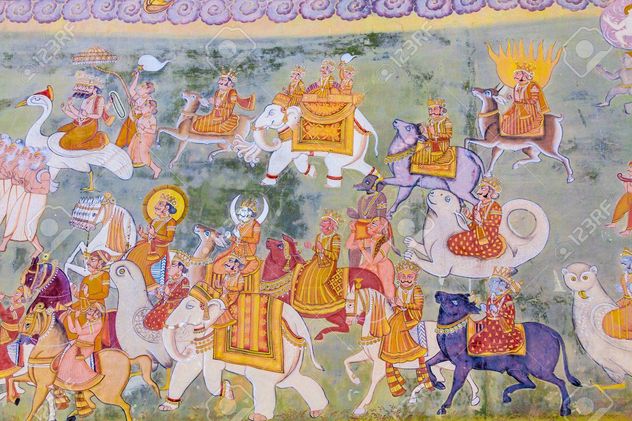 a fresco outside the