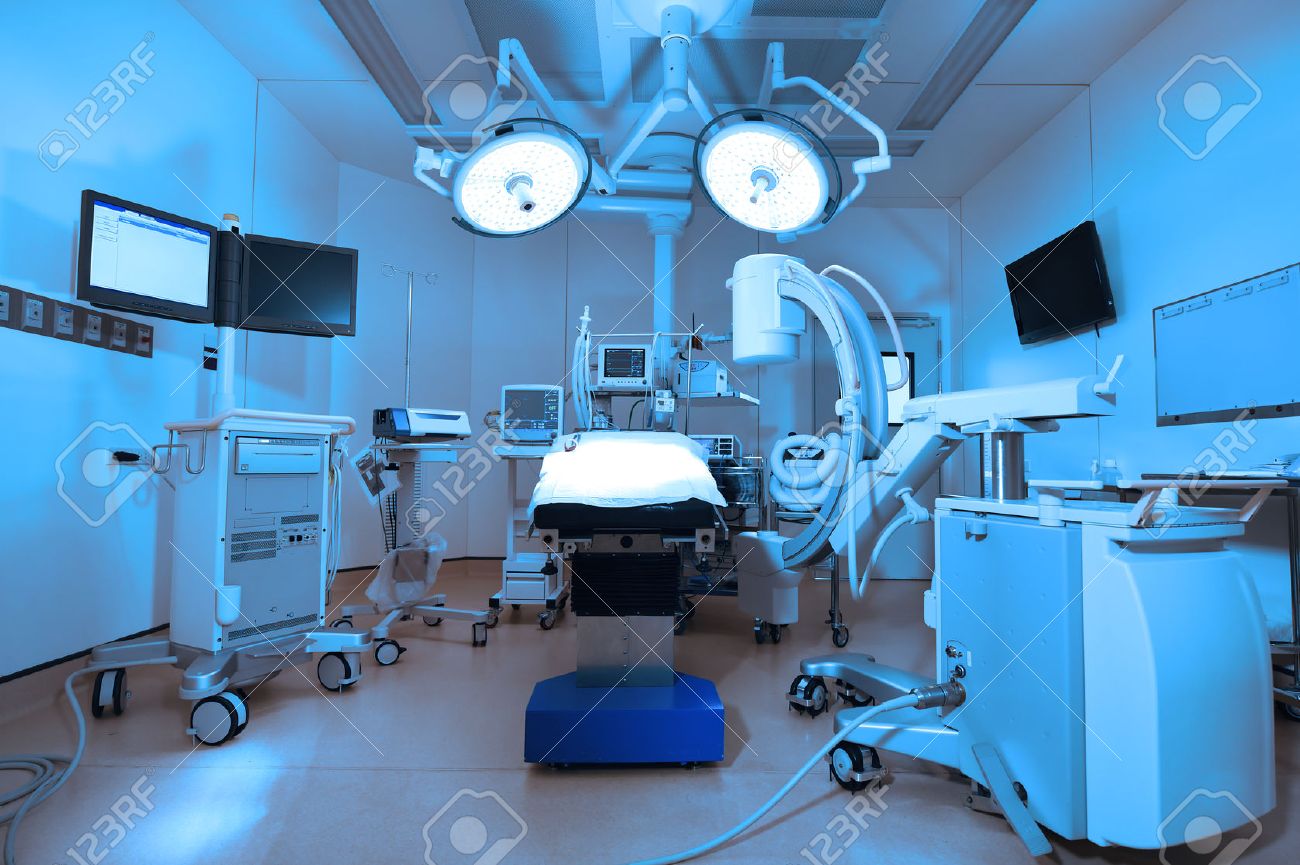 equipment and medical devices in modern operating room take with art lighting and blue filter - 54511607 equipment and medical devices in modern operating room take with art lighting and blue filter - 54511607
