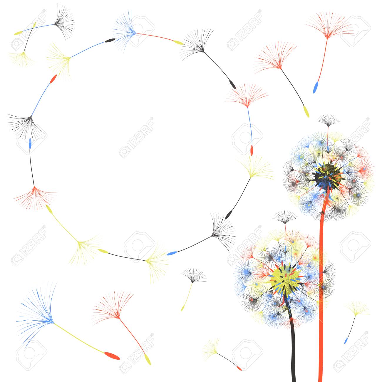 dandelion for design abstract background the wind blows the seeds