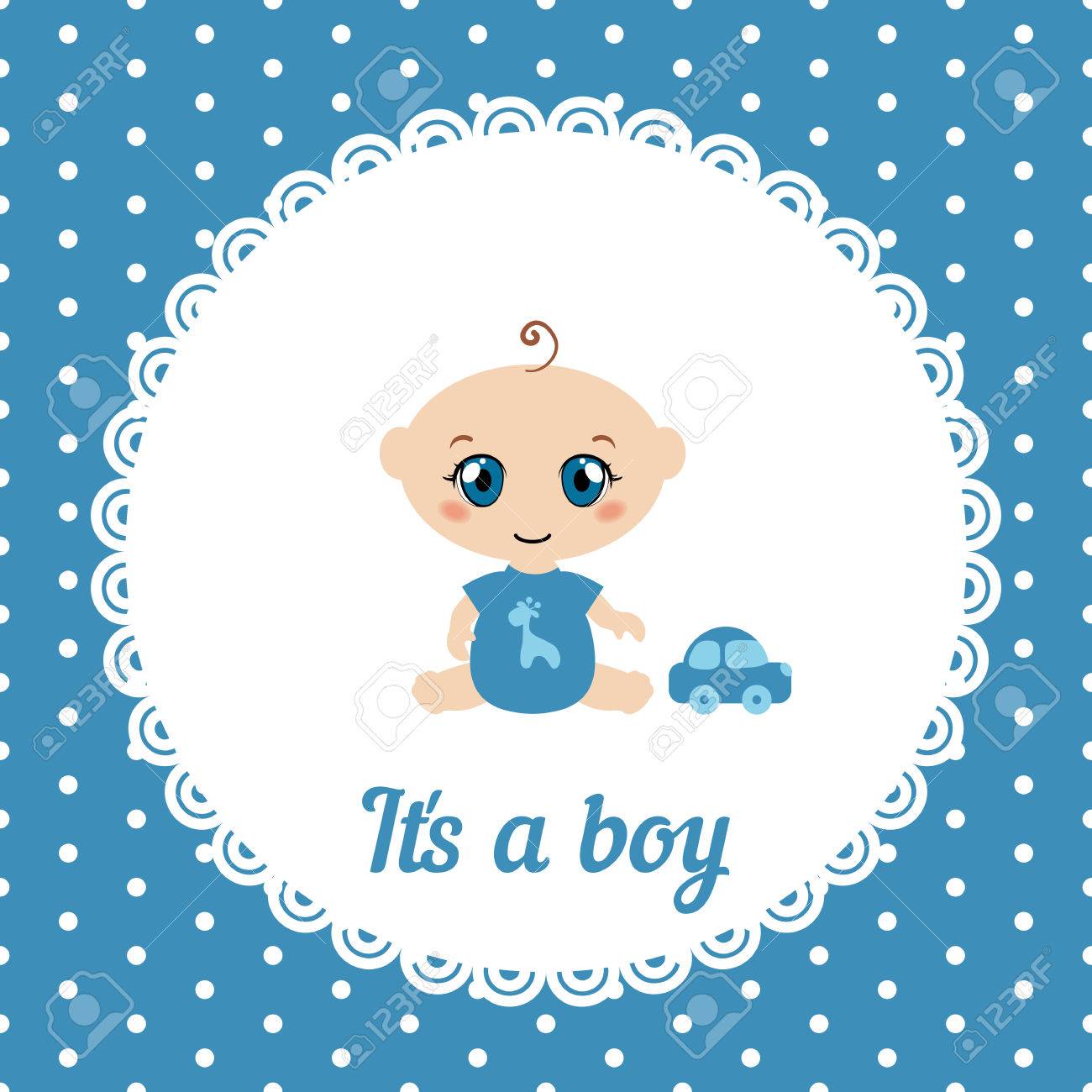 baby boy shower card it s a boy card royalty free cliparts