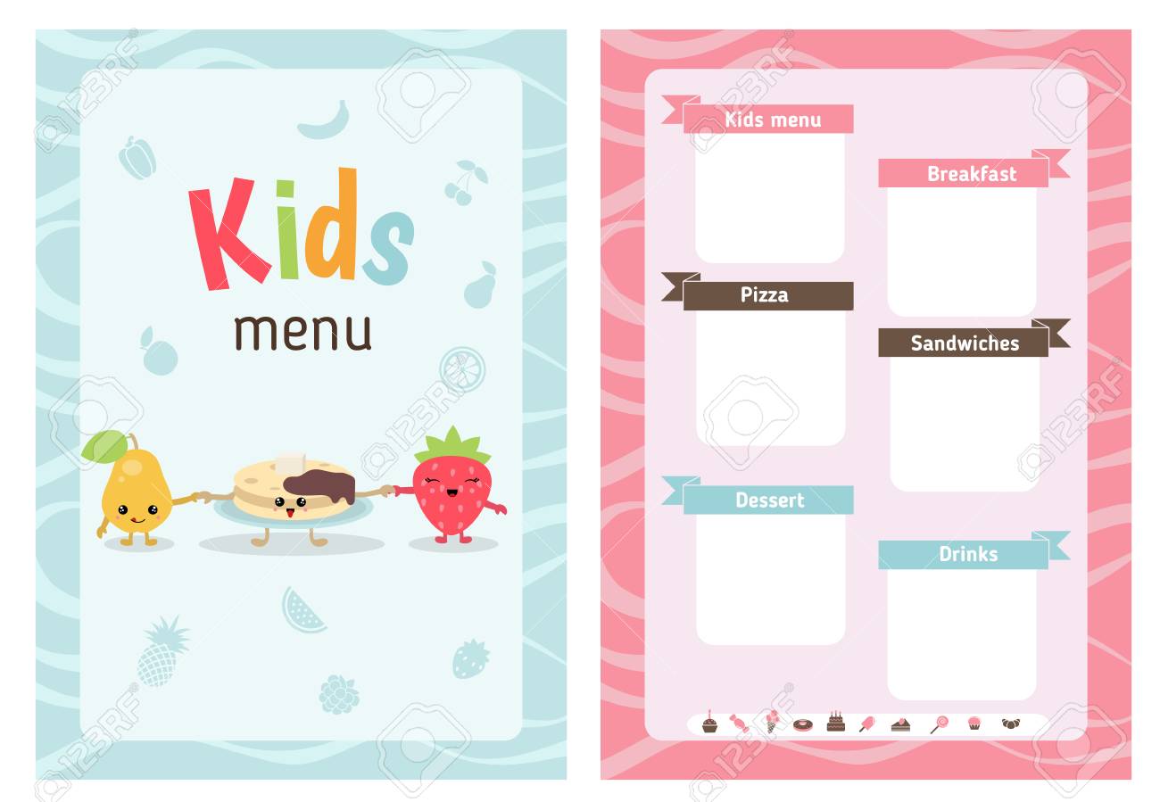 Carte De Menu Pour Enfants Avec De La Nourriture Et De La Bande Dessinee Mignon Tableau Colore Pour Les Enfants Modele De Tableau De Menu Du Restaurant Clip Art Libres De Droits Carte De Menu Pour Enfants Avec De La Nourriture Et De La Bande Dessinee Mignon Tableau Colore Pour Les Enfants Modele De Tableau De Menu Du Restaurant Clip Art Libres De Droits