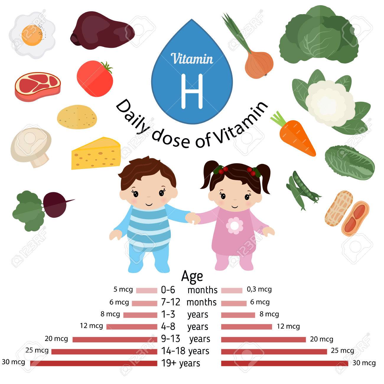 Vitamin H oder Biotin und Vektor-Set von Vitamin H reiche Lebensmittel. Gesunde Lebensstil und Diät-Konzept. Tägliches Dösen von Vitamin H. Vitamin H oder Biotin und Vektor-Set von Vitamin H reiche Lebensmittel. Gesunde Lebensstil und Diät-Konzept. Tägliches Dösen von Vitamin H.