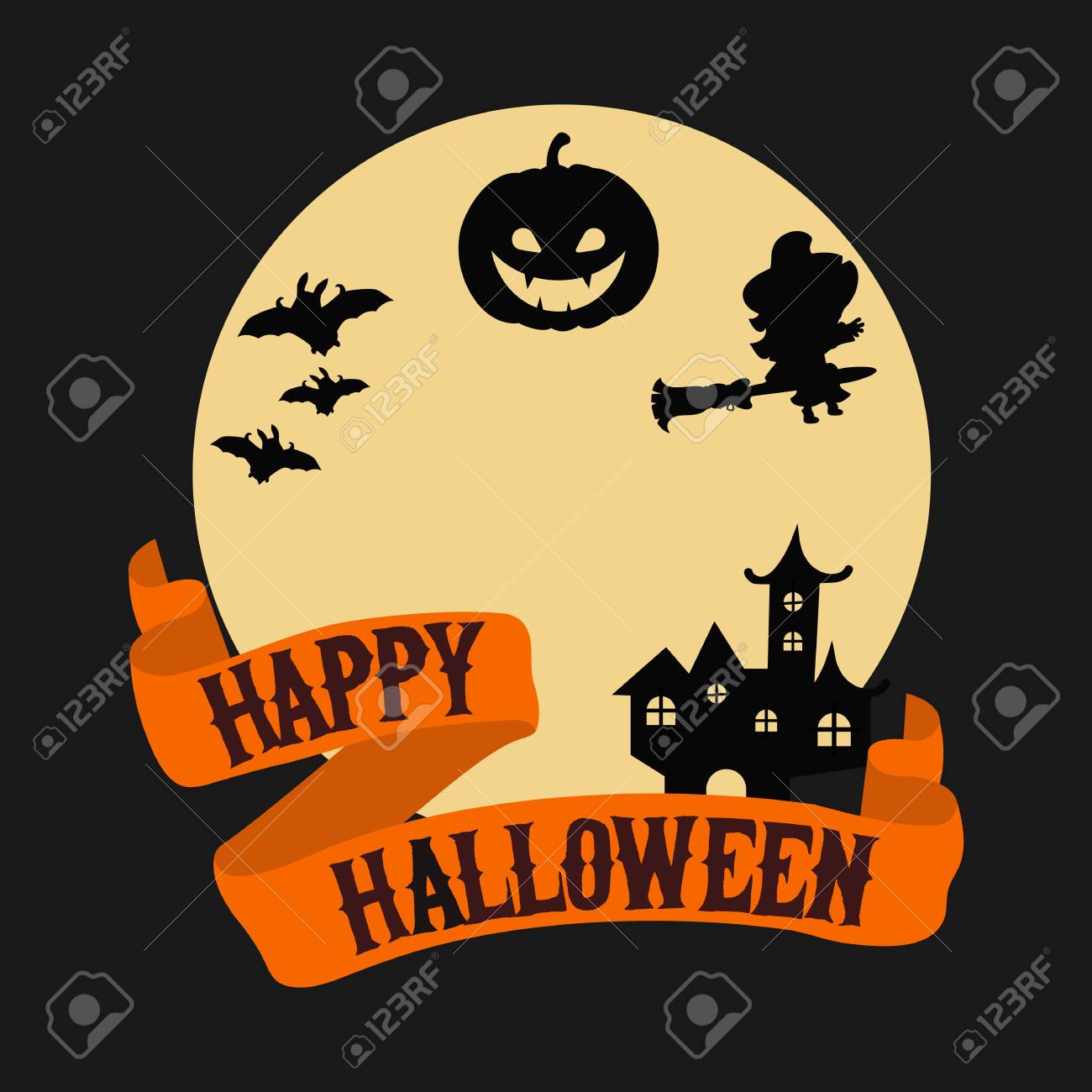 happy halloween poster halloween background illustration for