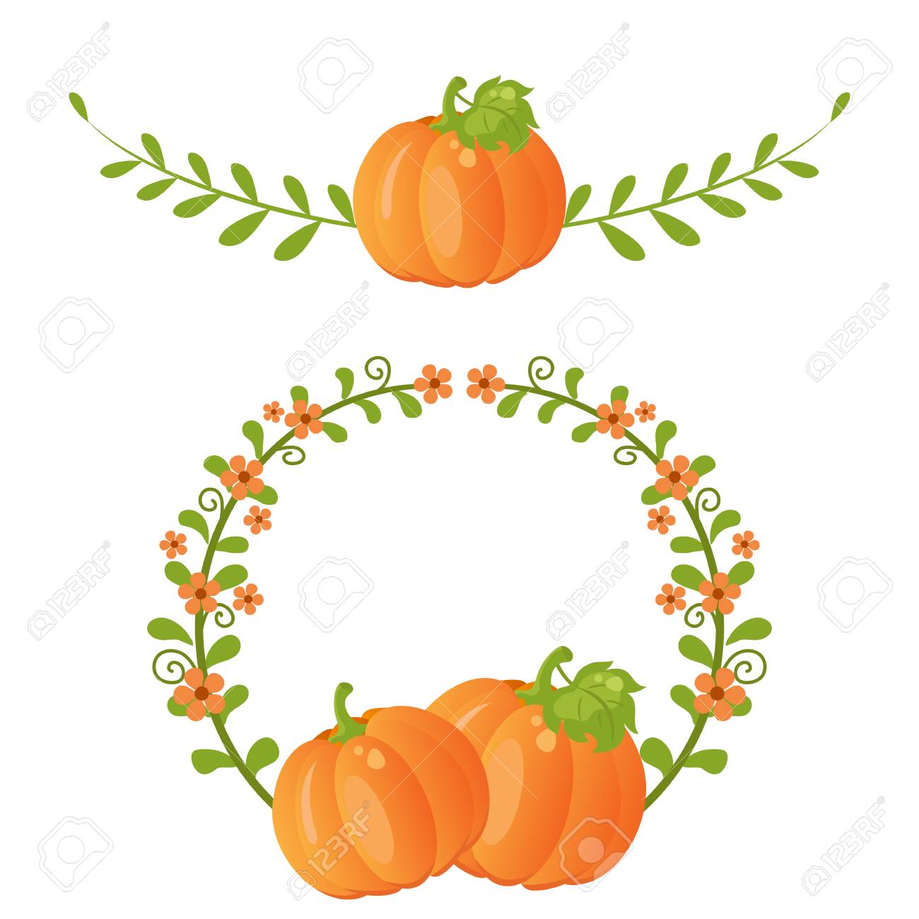 illustration of autumn pumpkin and leaves harvest festival poster harvest party invites