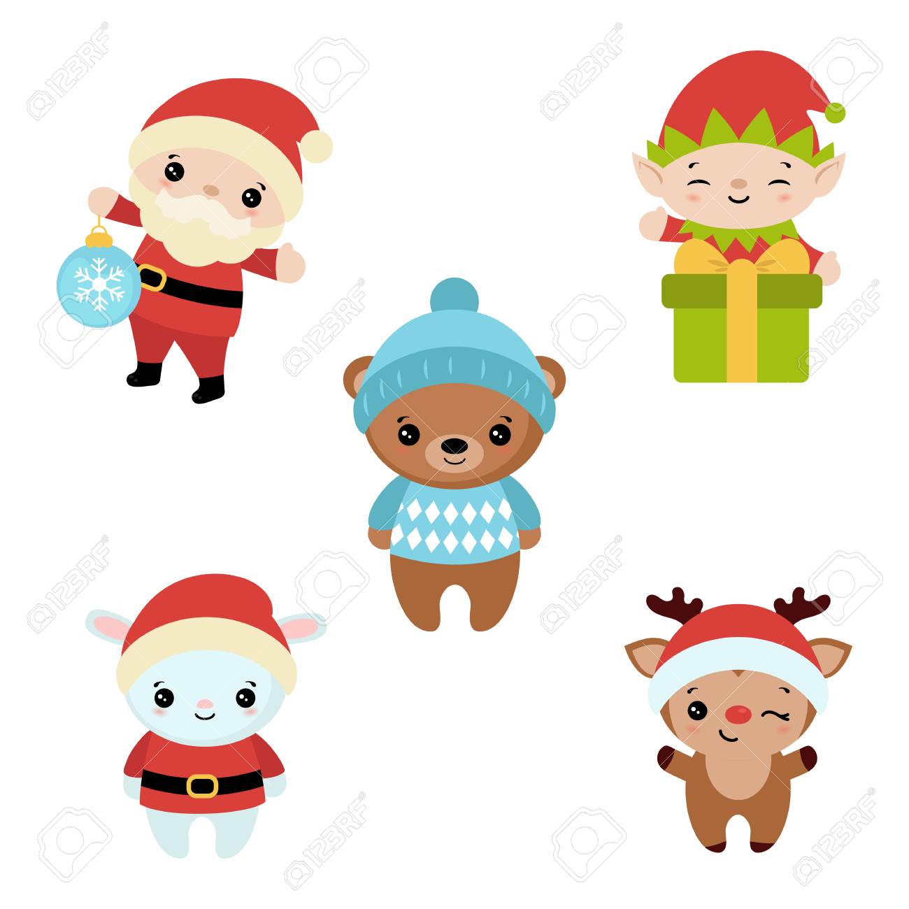 Set Of Cute Cartoon Characters. Christmas Theme. Royalty Free SVG, Cliparts, Vectors, And Stock Illustration. Image 127414124. Set Of Cute Cartoon Characters. Christmas Theme. Royalty Free SVG, Cliparts, Vectors, And Stock Illustration. Image 127414124.