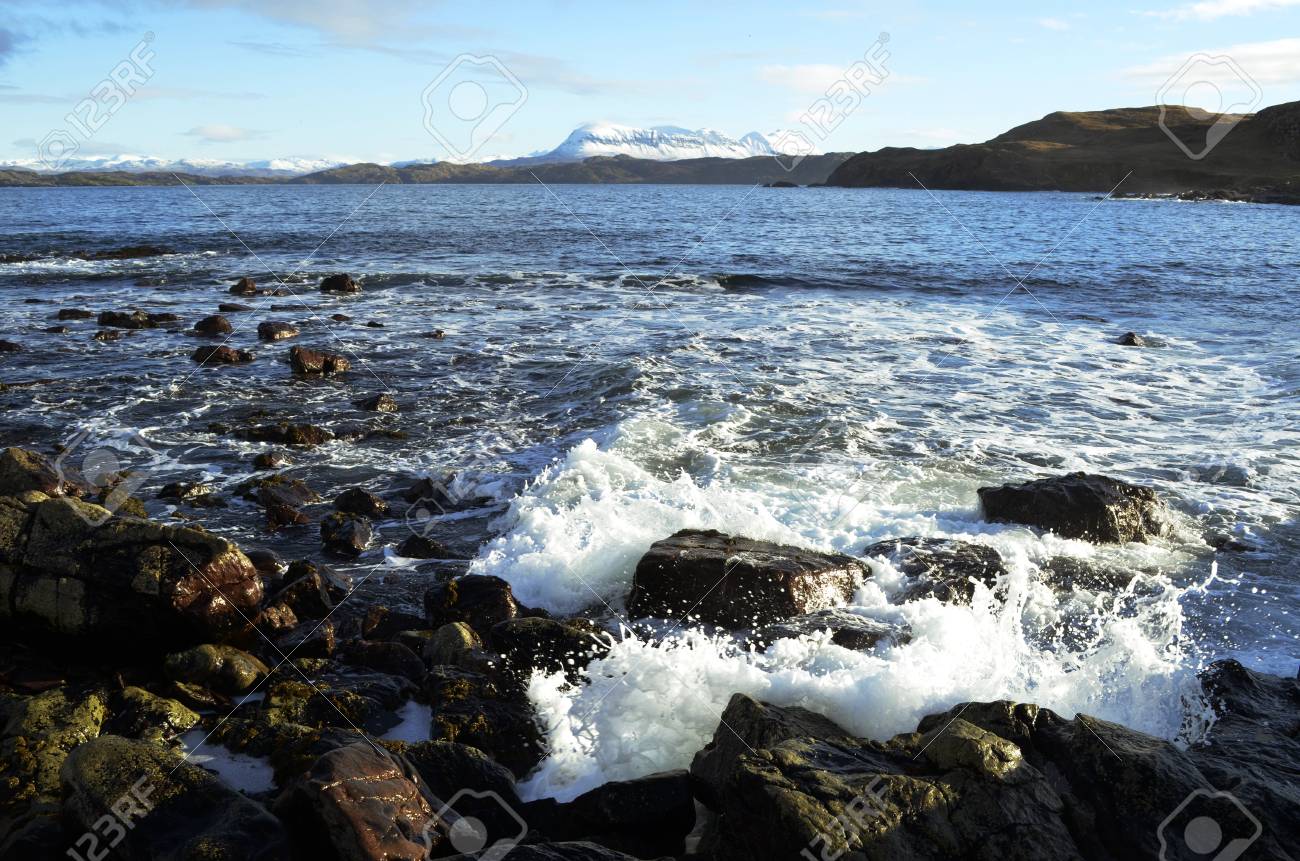 Beautiful Scottish Highlands Beach Wave Coastline Sea Ocean Water Blue Nature Landscape Of Scotland United Kingdom Stock Photo Picture And Royalty Free Image Image 69715649