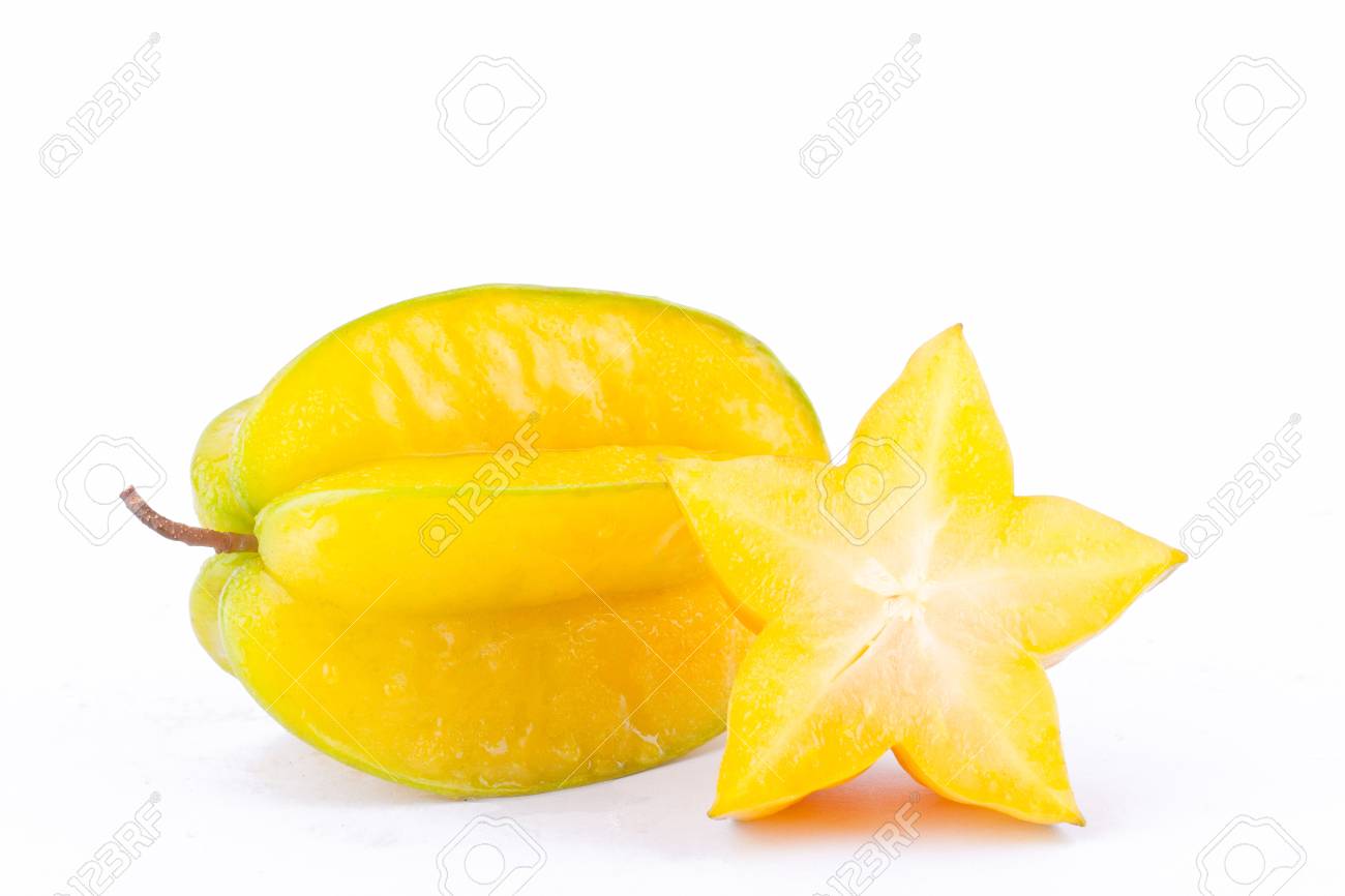 star fruit carambola or star apple starfruit on white background carambola