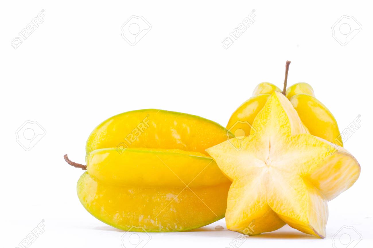 fresh ripe star fruit carambola or star apple starfruit on carambola