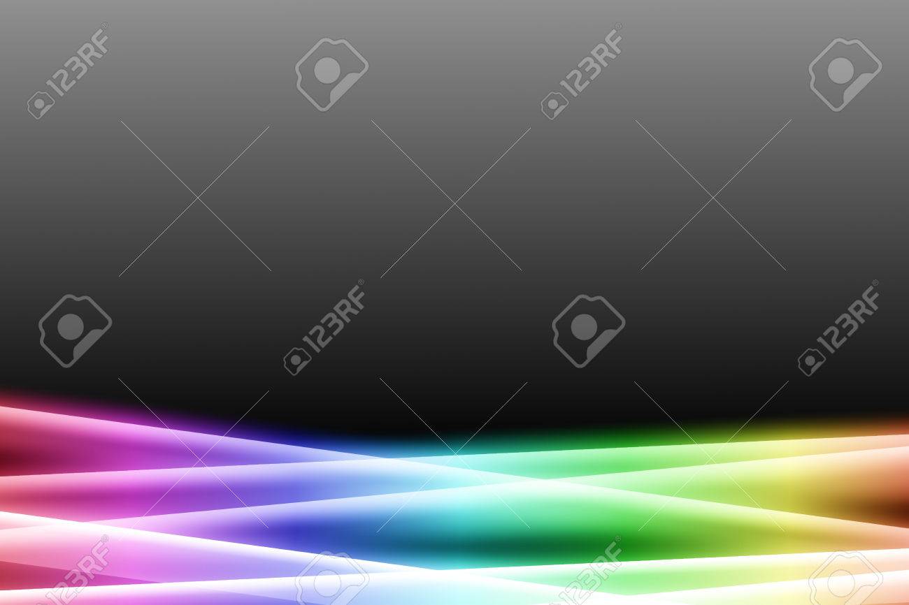 ダークグレー色の抽象的な背景虹色バー 虹オーラの抽象的な背景 の写真素材 画像素材 Image