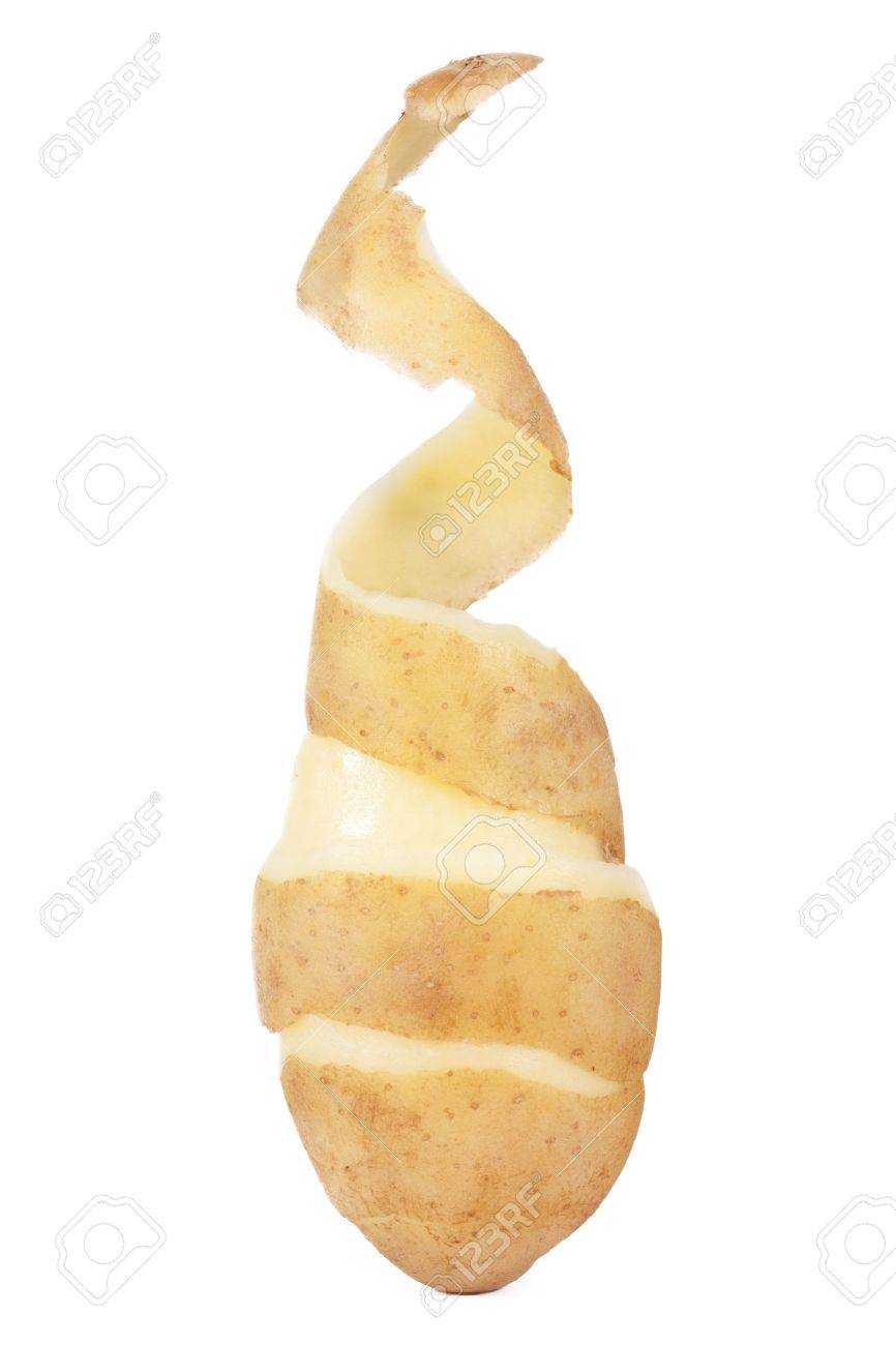 Potato peel isolated on a white background - 20484035 Potato peel isolated on a white background - 20484035