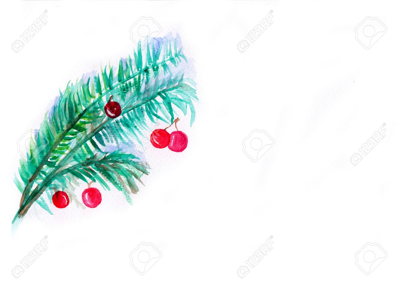 christmas watercolor background