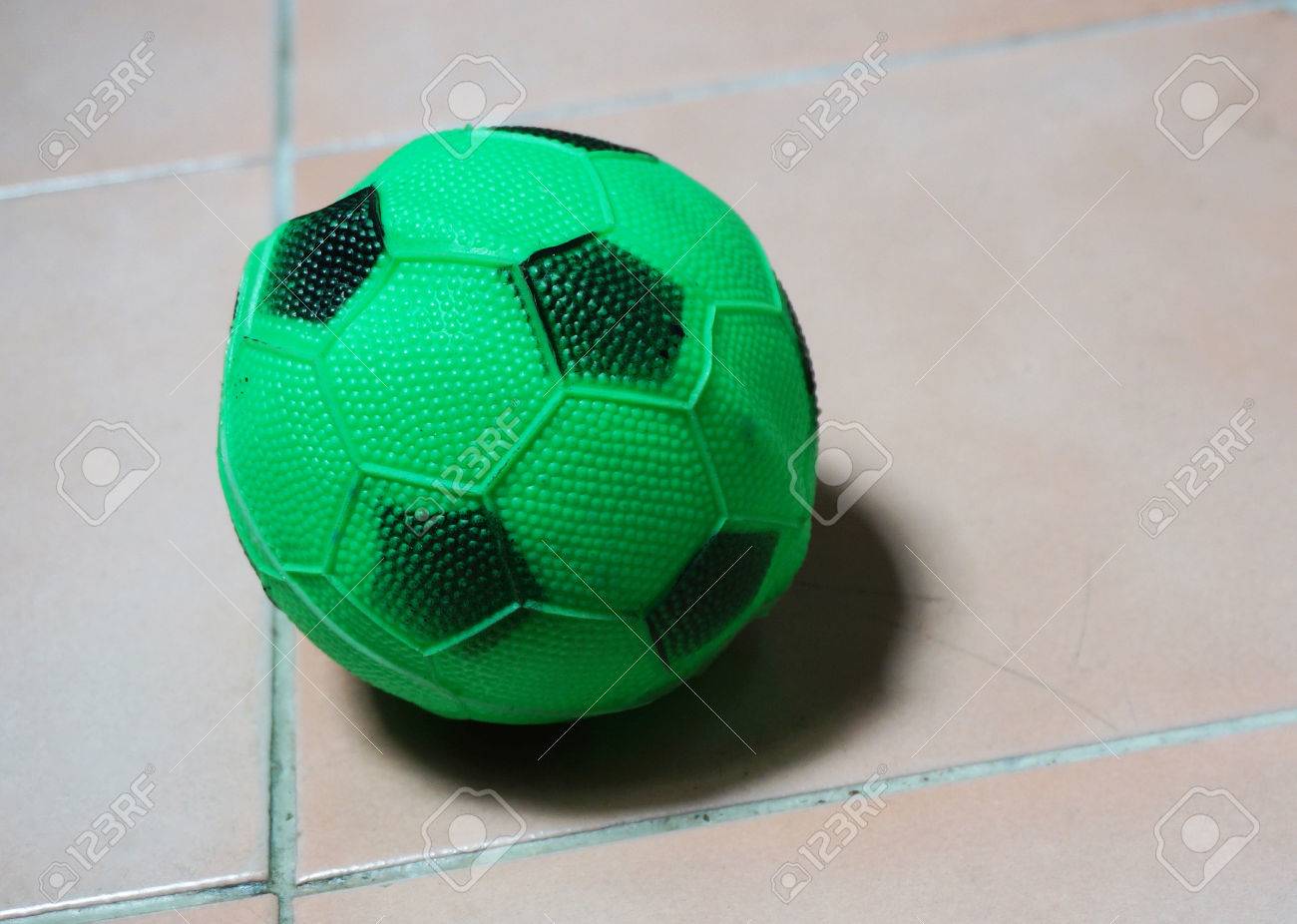 Green and black soccer ball Clearance