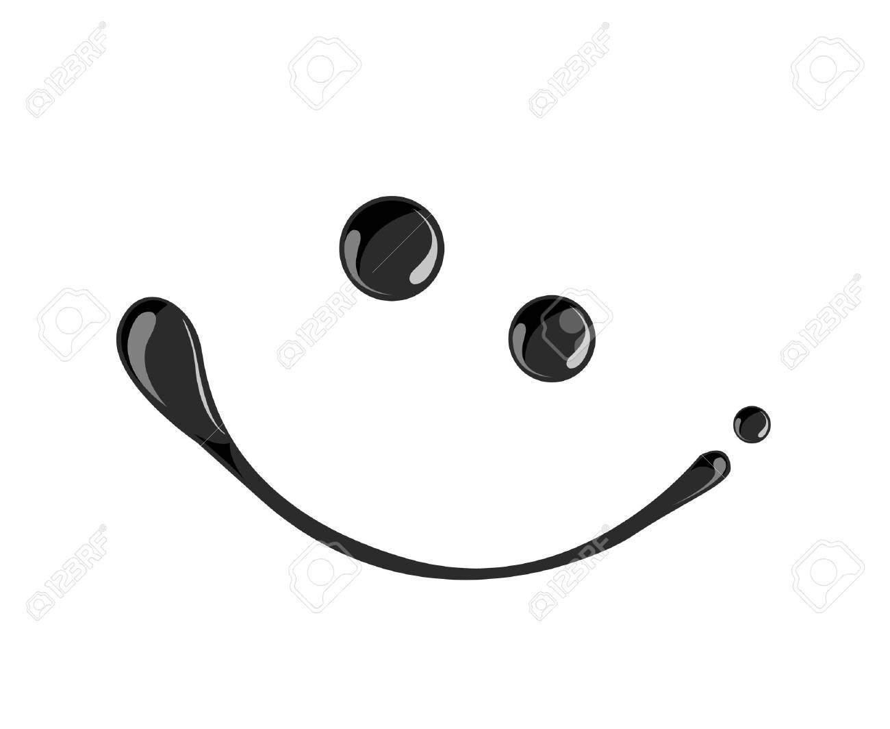 Black ink smile symbol vector dark,oil - 26275179 Black ink smile symbol vector dark,oil - 26275179