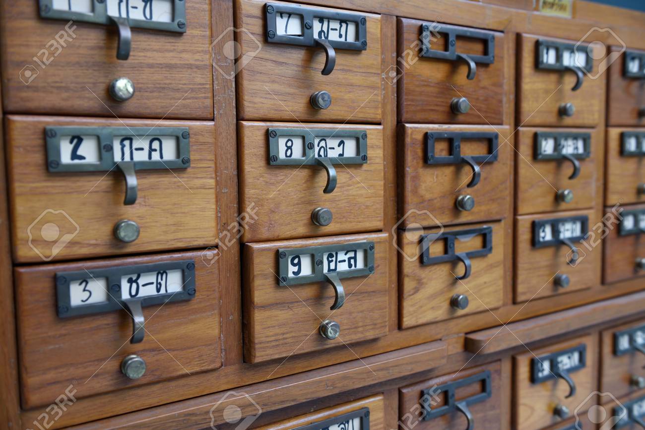 New Library Card Catalog For Search Books Stock Photo Picture And