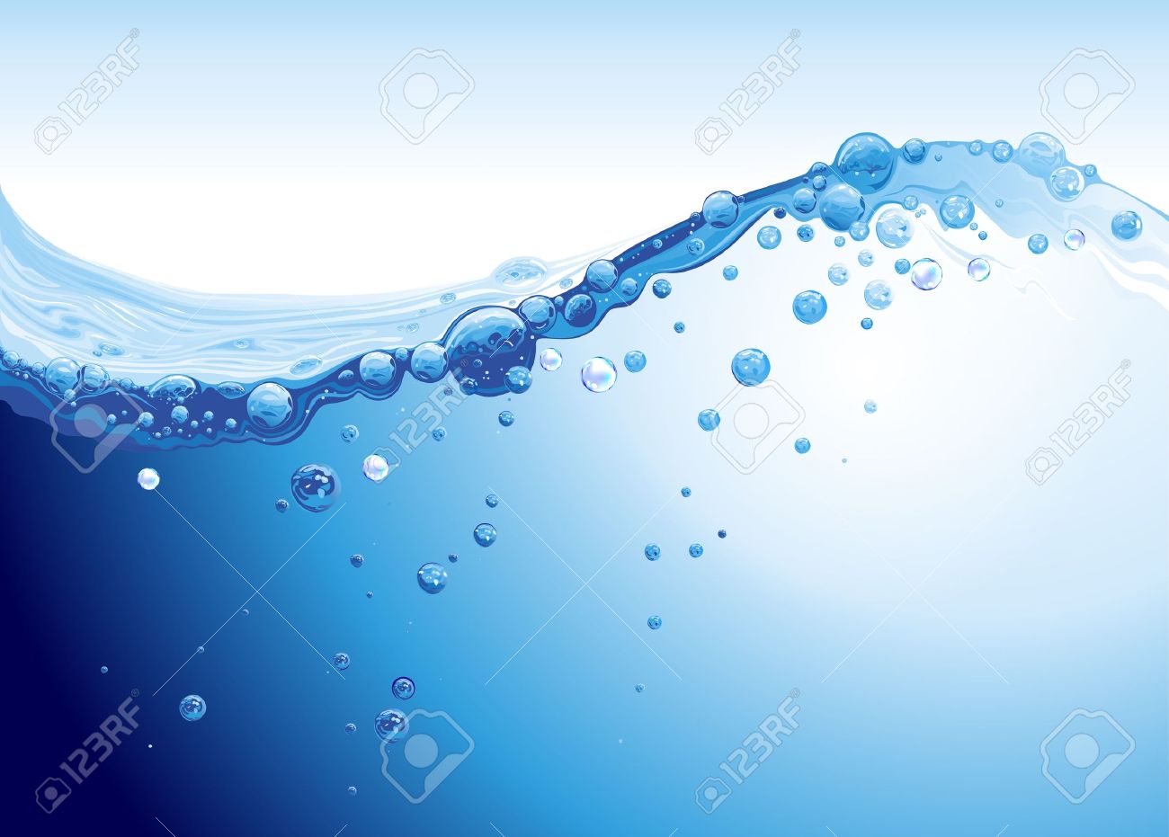 strong water splashing with bubbles of air background royalty free