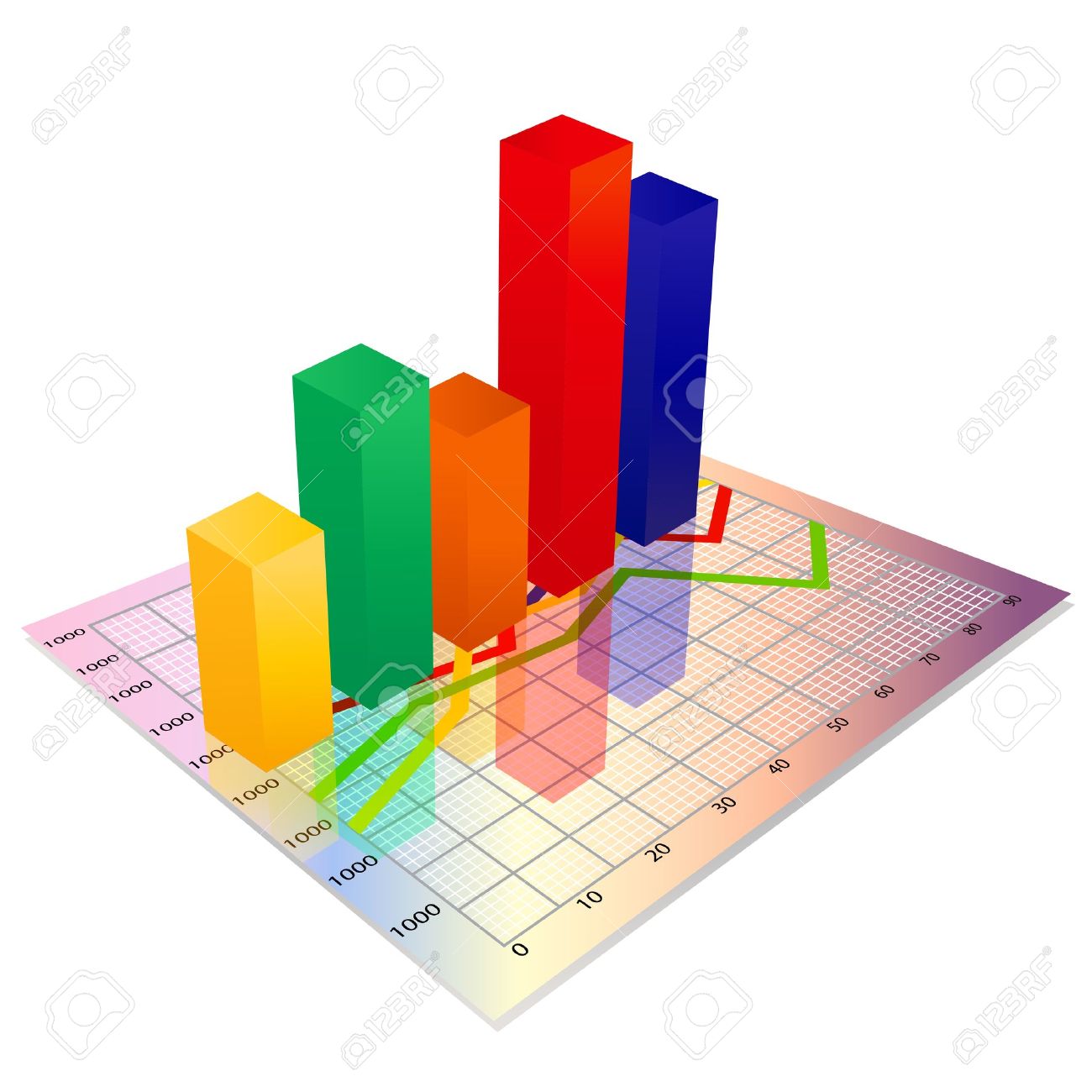 3d business Glassy colorful graph,Bar chart - 15899039 3d business Glassy colorful graph,Bar chart - 15899039