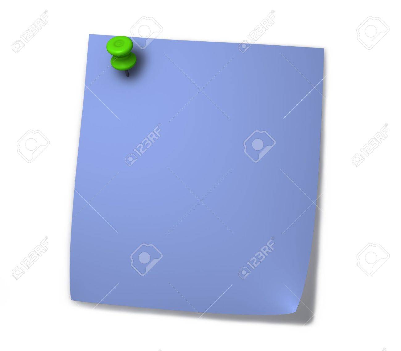 blank blue post it