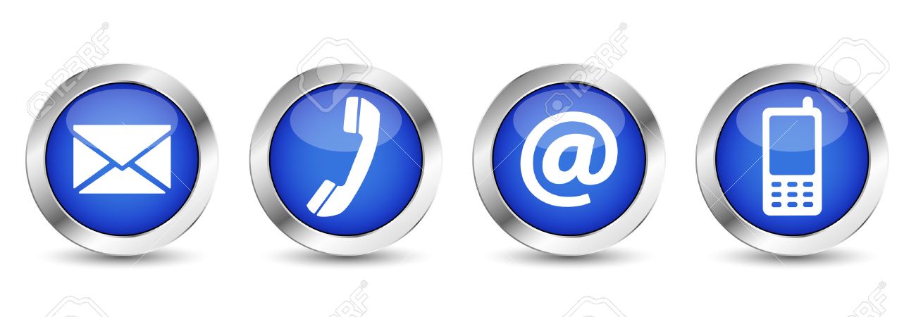 Contact us web buttons set with email, at, telephone and mobile icons on blue silver badge vector EPS 10 illustration isolated on white background. - 34790299 Contact us web buttons set with email, at, telephone and mobile icons on blue silver badge vector EPS 10 illustration isolated on white background. - 34790299